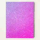 2023 Paarse Roze Glitter Glans Monogram Planner (Achterkant)