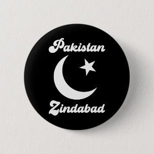 2023 Pakistan Zindabyd Dil Pakistani Heart Flag PR Ronde Button 5,7 Cm