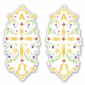 2023 Paschal Candle Purple Flowers Sticker (Voorkant)