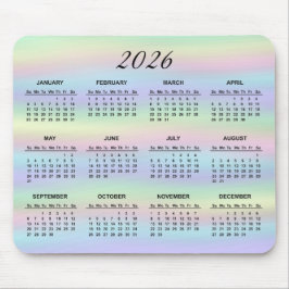 2023 Pastel Rainbow Holographic Calendar Muismat
