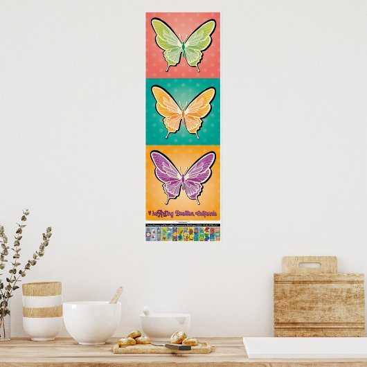 2023 Poster - Pop Vlinders -Buellton.Art (Keuken)