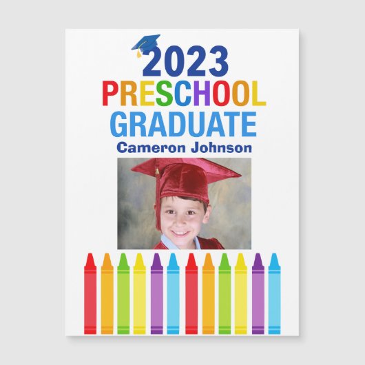 2023 Preschool Afstuderen Foto Afstuderen Magnet (Voorkant)
