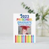 2023 Preschool Afstuderen PreK Kinder Foto Afstude Briefkaart (Staand voorkant)