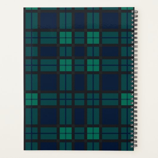2023 Pset Rustic Tartan Clan Blackwatch Green Planner (Achterkant)