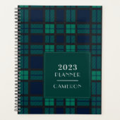 2023 Pset Rustic Tartan Clan Blackwatch Green Planner (Voorkant)