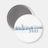 2023 Rabbit Year, New Year Magnet (Voorkant / Achterkant)