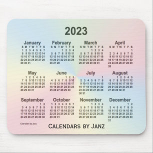 2023 Rainbow Cloud Calendar van Janz Muismat