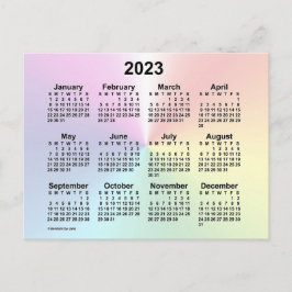 2023 Rainbow Cloud Mini-kalender van Janz Briefkaart