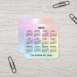2023 Rainbow Shimmer Agenda van Janz Vierkante Visitekaartje