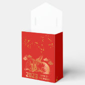 2023 Red Gold Rabbit Chinese nieuwjaarscadeau Bedankdoosjes (Geopend)
