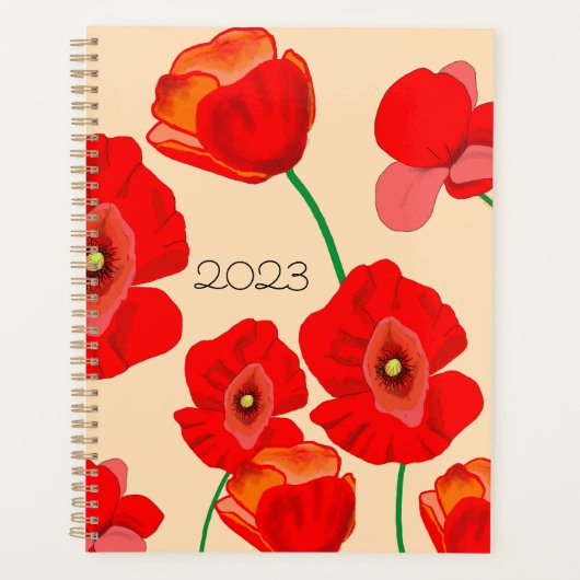 2023 Red Poppy Field Planner (Voorkant)