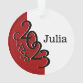 2023 rode aangepaste klasse foto ornament (achterkant)