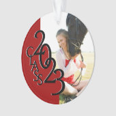 2023 rode aangepaste klasse foto ornament (voorkant)