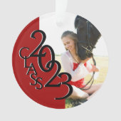 2023 rode aangepaste klasse foto ornament (voorkant)