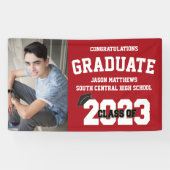 2023 Rood Afstuderen banner met Pet (Horizontaal)