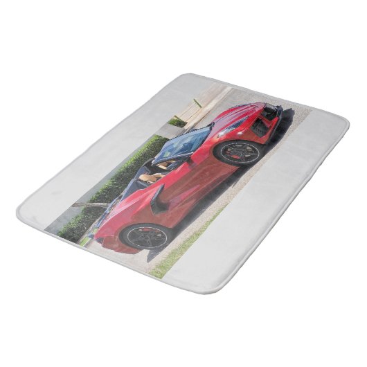 2023 Rood corvette badmatt Badmat (Gekanteld)