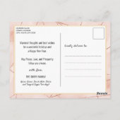 2023 Roos Gold Modern reeks 12 Fotokalender Briefkaart (Achterkant)