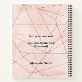 2023 Roos Gold Modern reeks 12 Fotokalender Notitieboek (Achterkant)