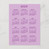 2023 Rose Pink Tekton Mini Kalender van Janz Briefkaart (Voorkant)