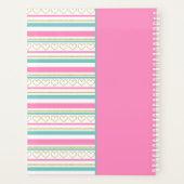 2023 Roze Benoeming Book Glitter Hearts Name Planner (Achterkant)