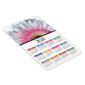 2023 Roze en Witte Gerbera-Margriet Kalender Magneet (Rechterzijde)