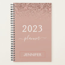 2023 Roze Goud Blush Roze Glitter Monogram Meisjes
