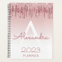 2023 Roze Goud Roze Glitter Glans Monogram