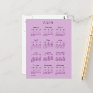 2023 Roze Roze Tekton Mini Kalender van Janz Briefkaart