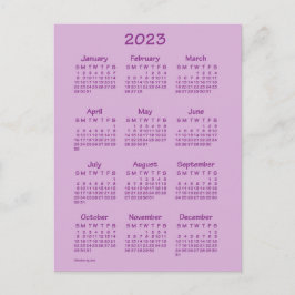 2023 Roze Roze Tekton Mini Kalender van Janz Briefkaart