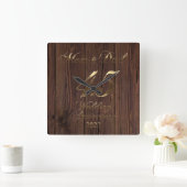 2023 Sapphire Wedding 45th Jubileum Parents Vierkante Klok (Huis)