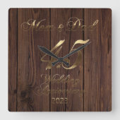 2023 Sapphire Wedding 45th Jubileum Parents Vierkante Klok (Voorkant)