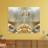 2023 Sapphire Wedding 45th Wedding Jubileum Canvas Afdruk (Insitu (Woonkamer))