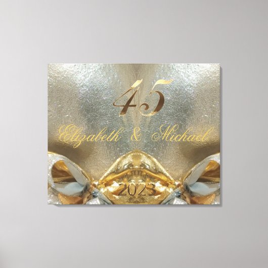 2023 Sapphire Wedding 45th Wedding Jubileum Canvas Afdruk (Voorkant)