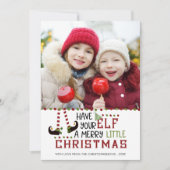 2023 Schattigee Elf Vrolijk kerstfeest 2024 Kalend Feestdagenkaart (Voorkant)