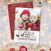 2023 Schattigee Elf Vrolijk kerstfeest 2024 Kalend Feestdagenkaart