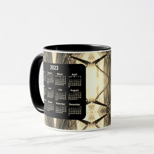 2023 Schrikbaar Sepia Neon Agenda van de Janz-Mok Mok (Voorkant links)