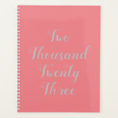2023 Script Planner Peach roze (Voorkant)