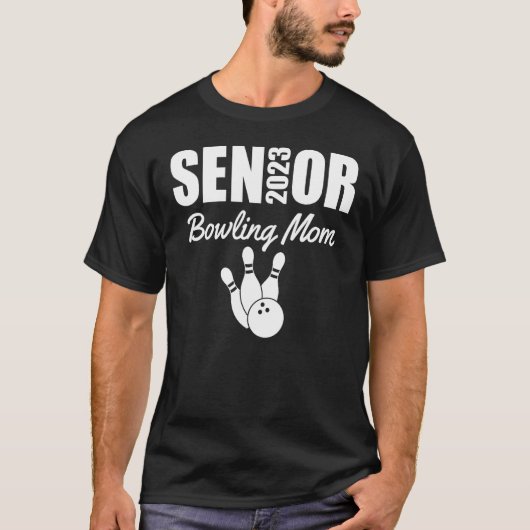 2023 Senior Bowling Mam Bowling Team Parent Helper T-shirt (Voorkant)