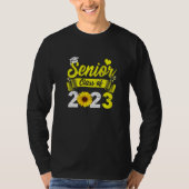 2023 Senior Class of 2023 Sunflower Afstuderen Gra T-shirt (Voorkant)
