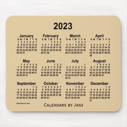 2023 Sepia Gray Calendar door Janz Muismat (Voorkant)