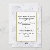 2023 Silver Gold Modern Family 12 Fotokalender Feestdagenkaart (Achterkant)