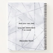 2023 Silver Gold Modern Family 12 Fotokalender Notitieboek (Achterkant)