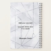 2023 Silver Gold Modern Family 12 Fotokalender Notitieboek (Achterkant)