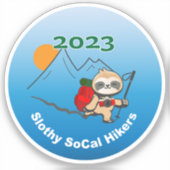2023 Slothy SoCal Hikers sticker (Voorkant)