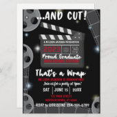 2023 Snijd dat is een zwarte uitnodiging van het A (Voorkant / Achterkant)