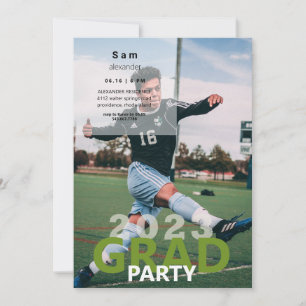 2023 Soccer Photo Graduation Party Kaart