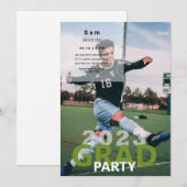 2023 Soccer Photo Graduation Party Kaart (Voorkant / Achterkant)