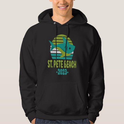 2023 St Pete Beach Florida Shark Hoodie (Voorkant)