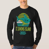 2023 St Simons Island Georgia Shark T-shirt (Voorkant)