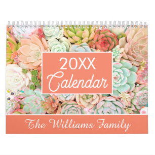 2023 Succulents Cactus Lovers Personalized Maandel Kalender
